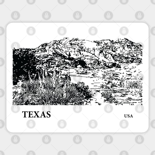 Texas USA Magnet by Lakeric